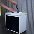 Riverzza Bergamo Negro Blanco Un agujero 47 cm 51 cm 31.5 cm