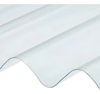 Telha Em Fibra De Vidro Incolor 2,44 X 1,10m Llev Lar Telha Ondulada