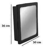 Armário Banheiro Preto Com Espelho Plástico Reforçado Leve