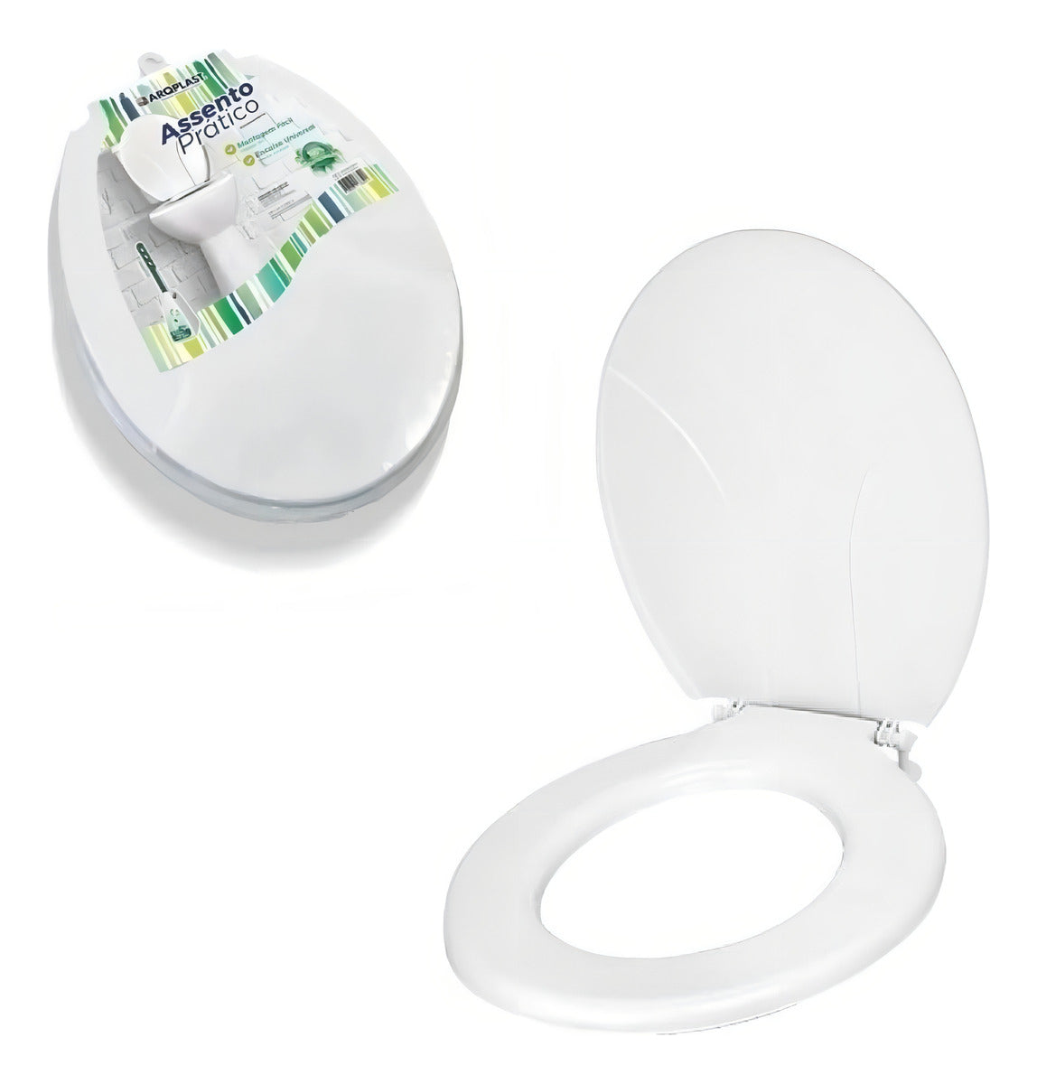 Assento Sanitario Tampa De Vaso Privada Banheiro Oval Branco