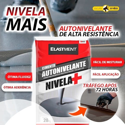 Cimento Autonivelante Nivela+ Dry Levis 20 Kg