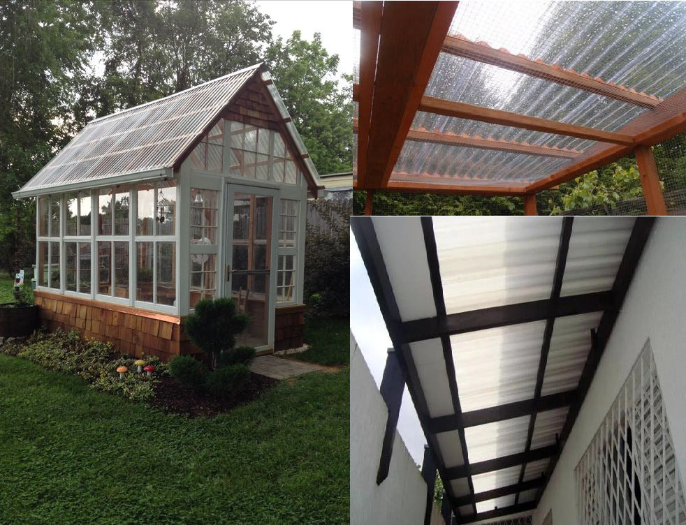 Telha Em Fibra De Vidro Incolor 2,44 X 1,10m Llev Lar Telha Ondulada