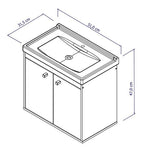 Riverzza Bergamo Negro Blanco Un agujero 47 cm 51 cm 31.5 cm