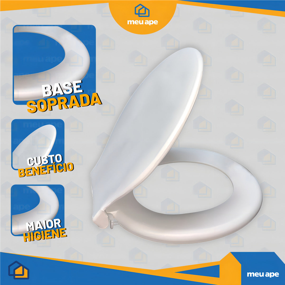 Assento Sanitário Tampa Vaso Celite Deca Icasa Incepa Logasa Soprado Oval Universal Branco