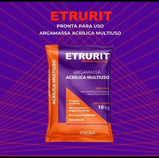 Massa Acrílica Branca Porcelanato Super Premium Etrurit 10kg Polimérica Porcelanatos, Mármores, Ultracompacto, Ceramicas