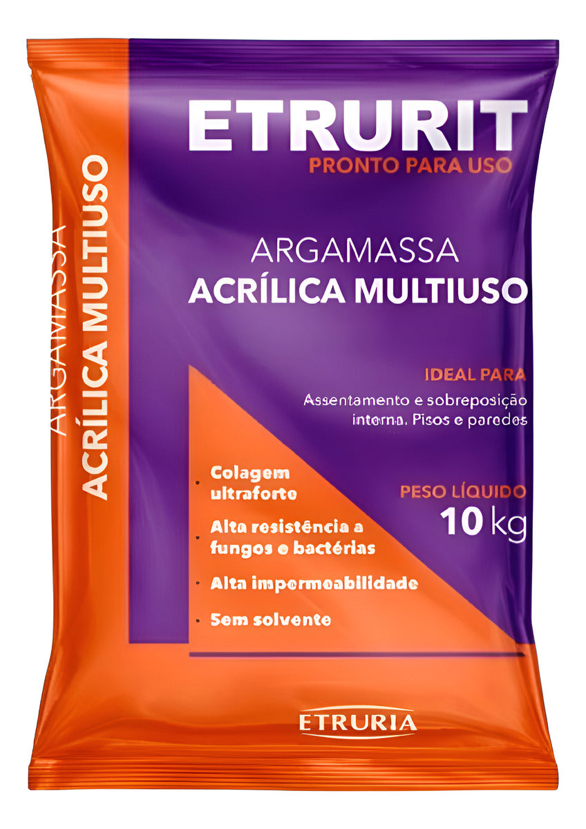 Massa Acrílica Branca Porcelanato Super Premium Etrurit 10kg Polimérica Porcelanatos, Mármores, Ultracompacto, Ceramicas