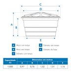 Caixa D'água Fortlev 1000l Azul Vertical