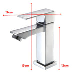 Torneira Banheiro Lavabo Fria Quadrada 1/4 Volta Luxo