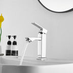 Torneira Bancada De Banheiro Luxo Inox Cromada Bica Baixa Cor Prateado