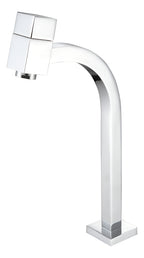 Torneira Banheiro Lavatorio Quadra Luxo Alta Dc-6605a Acabamento Cromado Cor Cinza