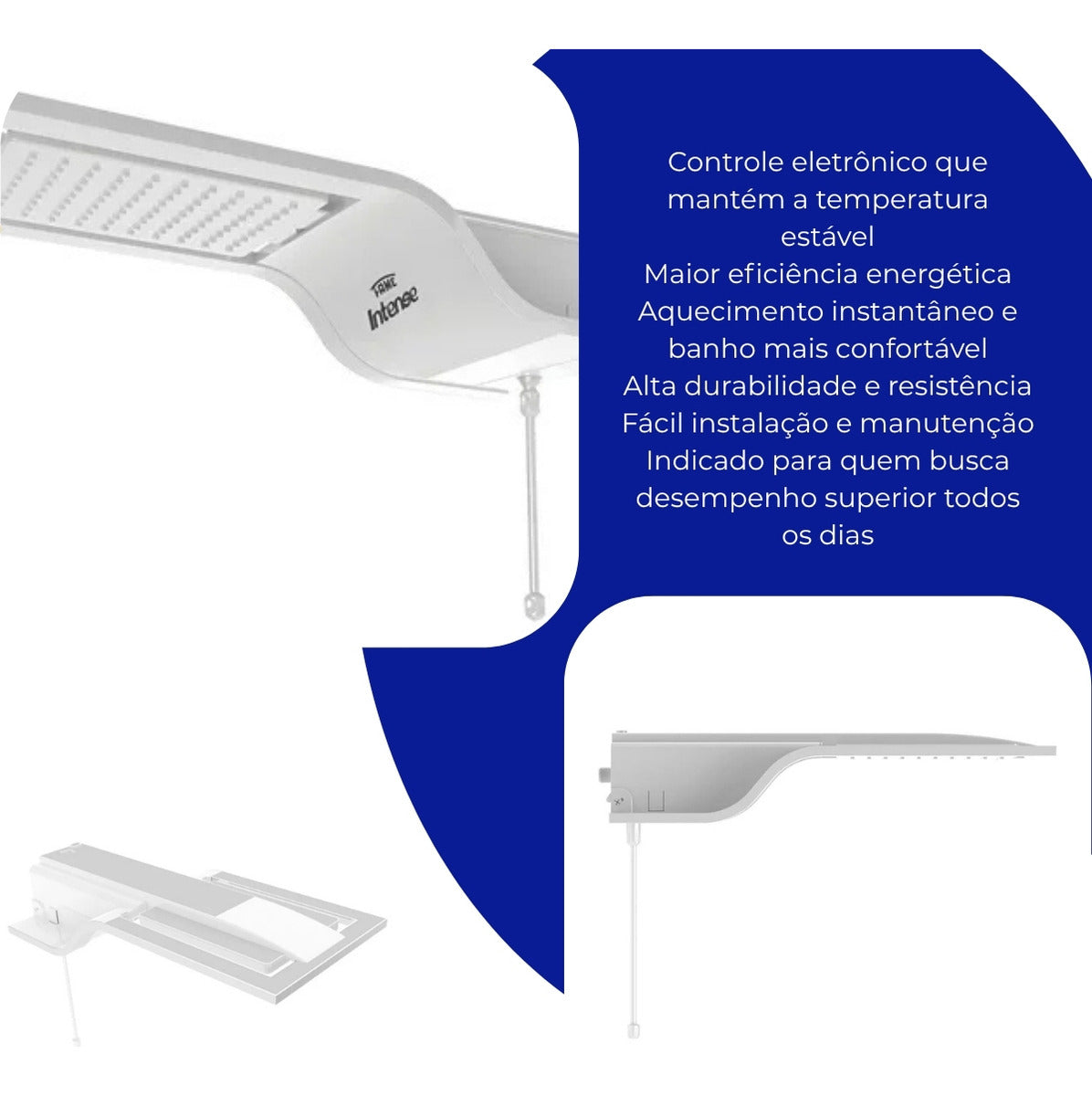 Chuveiro Elétrico Fame Intense Eletrônico Luxo White Potente Cor Branco Potência 6500 W