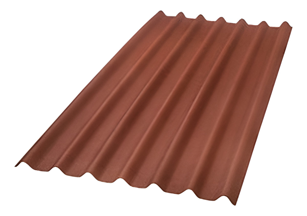 Telha ondulada betuminosa 200 cm x 95 cm x 3 mm Onduline cor vermelha