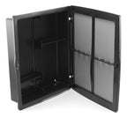 Armário Banheiro Preto Com Espelho Plástico Reforçado Leve