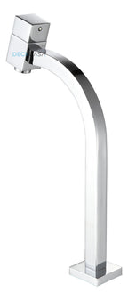 Torneira Banheiro Lavatorio Quadra Luxo Alta Dc-6605a Acabamento Cromado Cor Cinza