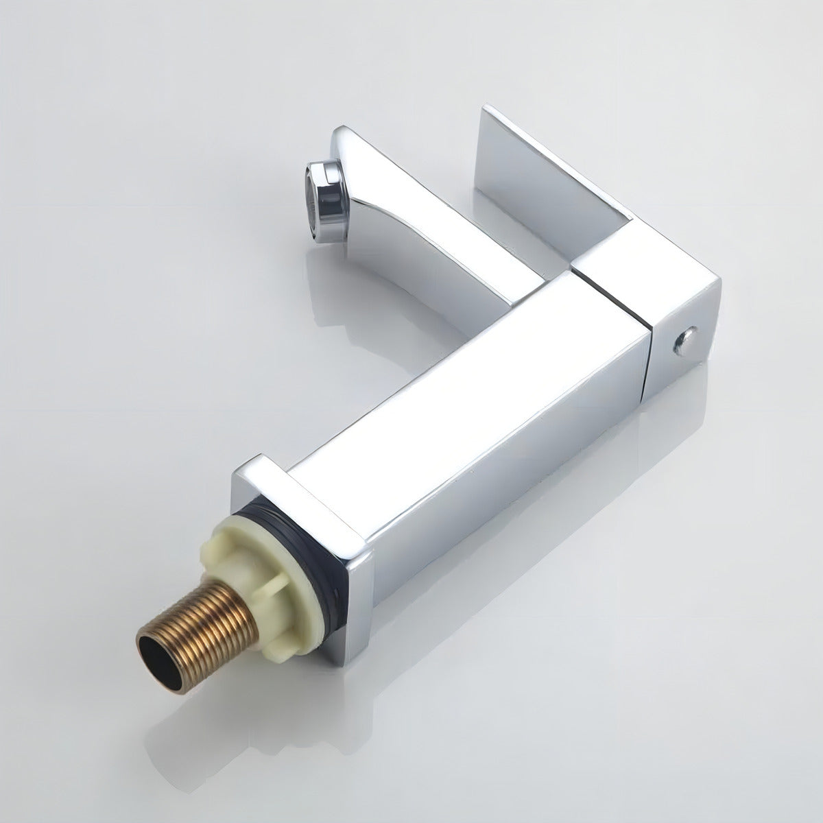 Torneira Banheiro Lavabo Fria Quadrada 1/4 Volta Luxo