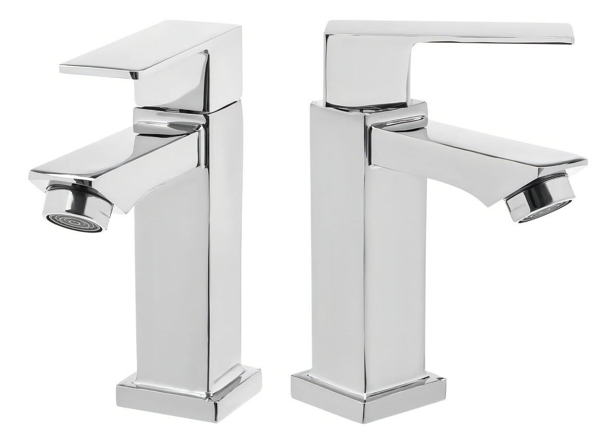 Torneira Banheiro Lavabo Fria Quadrada 1/4 Volta Luxo