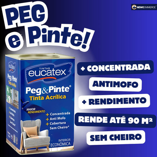 Tinta Acrílico Peg Pinte Parede Eucatex Escolha Sua Cor!!