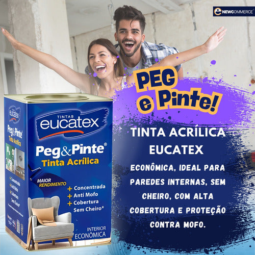 Tinta Acrílico Peg Pinte Parede Eucatex Escolha Sua Cor!!
