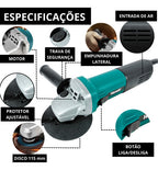 Kit 1 Furadeira Impacto 500w 1 Esmerilhadeira Lixadeira 880w