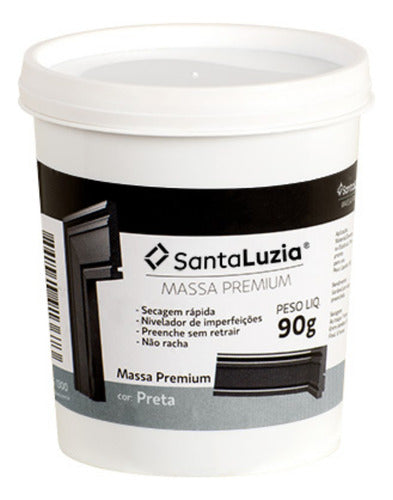 Massa Flex Premiun Preta90g Acabamentos Rodapés Santa Luzia