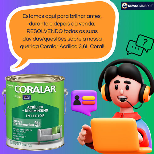 Tinta Coralar Anti Mofo Acrílica 3,6l Escolha Sua Cor