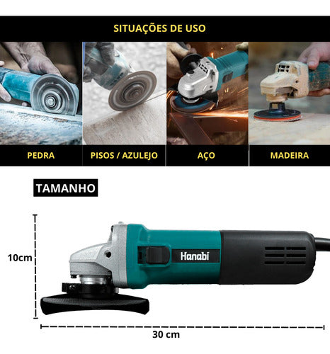 Kit 1 Furadeira Impacto 500w 1 Esmerilhadeira Lixadeira 880w