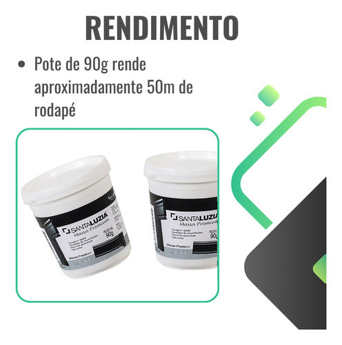 Massa Flex Premiun Preta90g Acabamentos Rodapés Santa Luzia