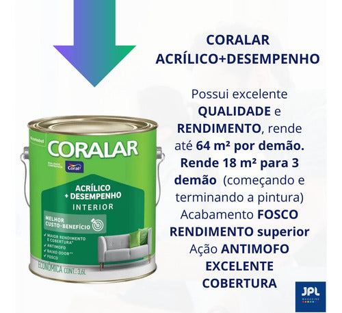 Tinta Coralar Anti Mofo Acrílica 3,6l Escolha Sua Cor
