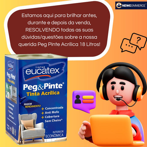 Tinta Acrílico Peg Pinte Parede Eucatex Escolha Sua Cor!!