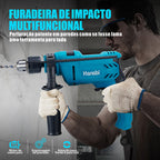 Kit 1 Furadeira Impacto 500w 1 Esmerilhadeira Lixadeira 880w