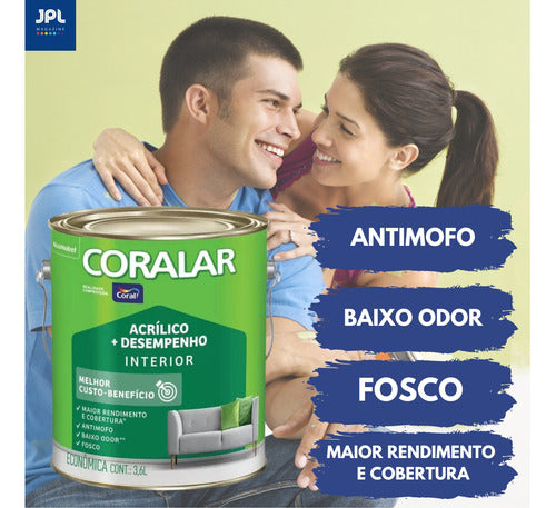 Tinta Coralar Anti Mofo Acrílica 3,6l Escolha Sua Cor