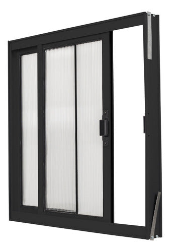 Janela De Alumínio Com Folha De Policarbonato Vitro 60x60cm